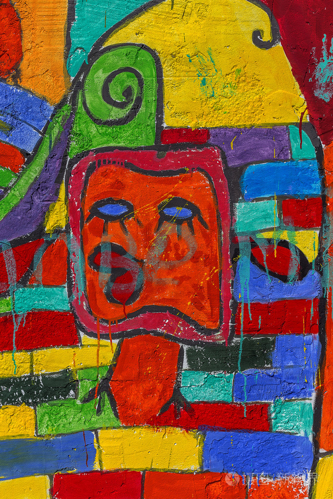 美丽的街头艺术涂鸦抽象创意绘图时尚