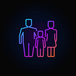家庭大纲彩色的图标，