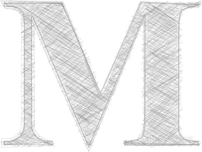 手绘字体字母 m插画-正版商用图片0cl9k4-摄图新视界