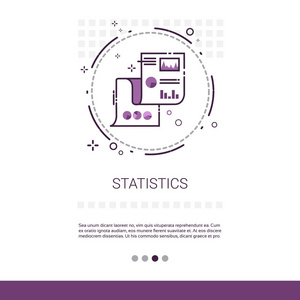 统计分析概念财务图数据 Web 横幅与副本空间