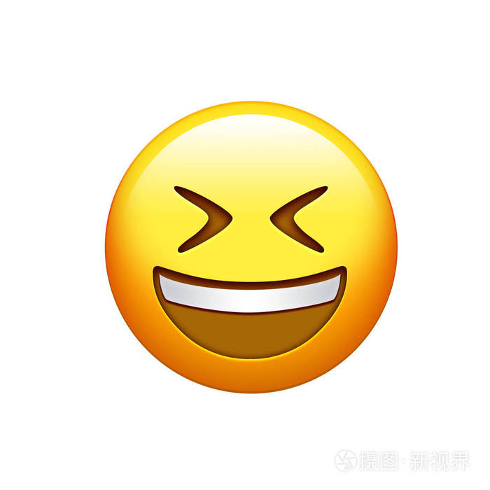 表情符号黄色的脸大声笑出来的眼睛关闭图标