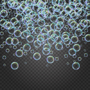 七彩的现实泡泡洗发水泡沫