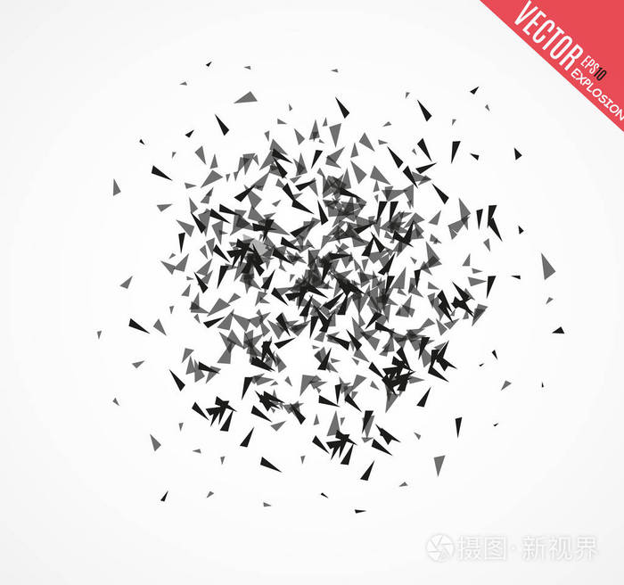 插画 与许多小纸屑剥落的抽象背景.矢量背景.eps