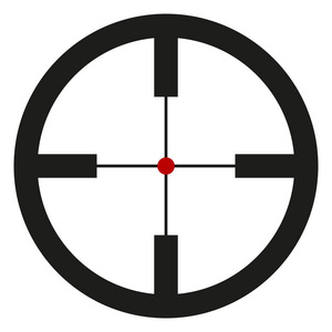 跨点黑色的光学瞄准器,红点照片