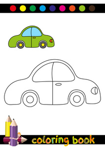 幼儿动物车画图片