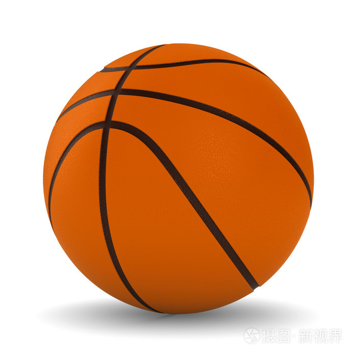 在白色背景上的篮球球.孤立的 3d 图像