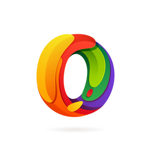 卷的字母o 字母卷徽标照片