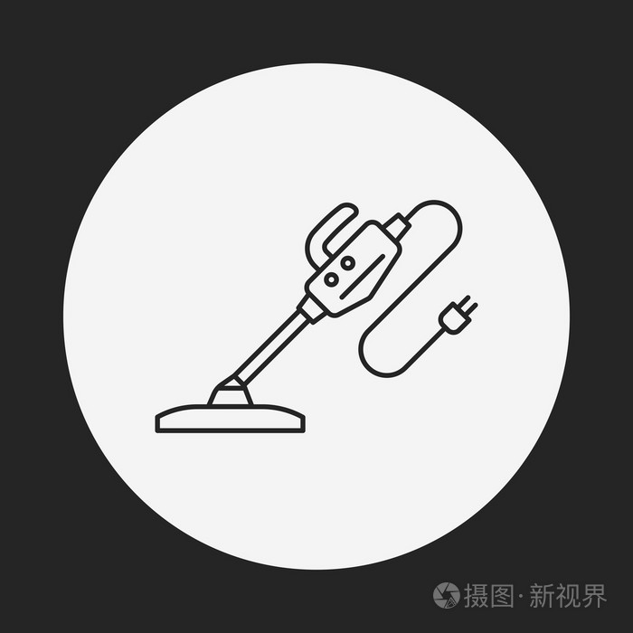 真空吸尘器线图标