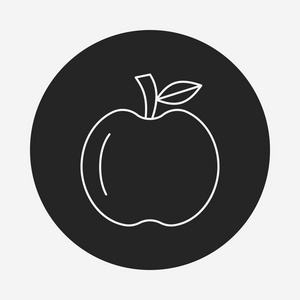 水果苹果线图标