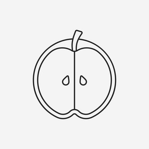 水果苹果线图标