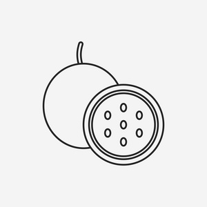 百香果图标图片-百香果图标素材-百香果图标插画-摄图新视界