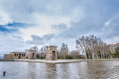 殿的 Debod 在马德里，西班牙