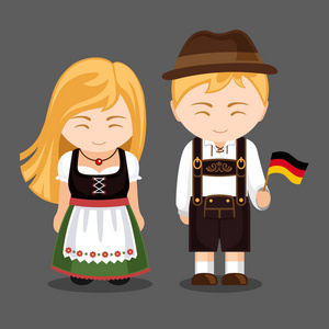 欧洲人的民族服饰德国人在民族服饰照片