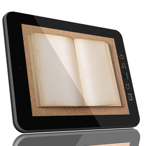 tablet pc 计算机和书数字图书馆概念