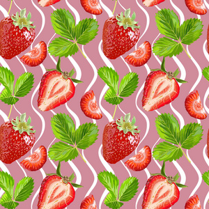 矢量草莓图案
