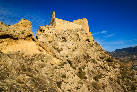 美丽的中世纪城堡，在 Sax，瓦伦西亚，西班牙