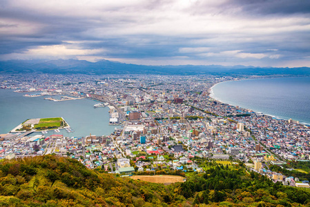 日本北海道函馆秋天际线