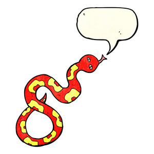 卡通蛇与语音泡沫