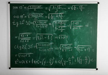 数学公式上黑板背景