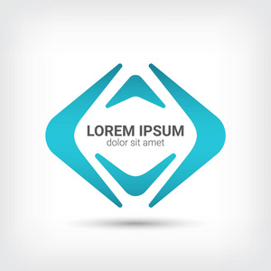 回旋镖徽标曲线风格设计模板照片