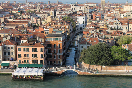 威尼斯，从上面的视图