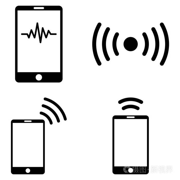 手机信号矢量平面图标集插画-正版商用图片0cnlb1-摄图新视界
