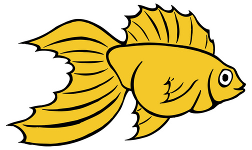 可爱的金鱼池塘模式-插图可爱的黄金鱼可爱的金鱼集