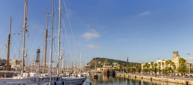西班牙巴塞罗那加泰罗尼亚的港湾