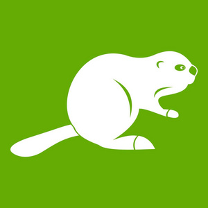 加拿大海狸图标绿色
