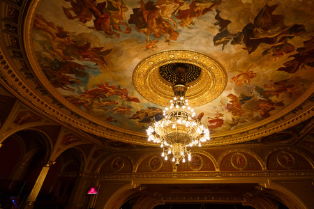 巴洛克时期的音乐老国家歌剧院在布达佩斯照片