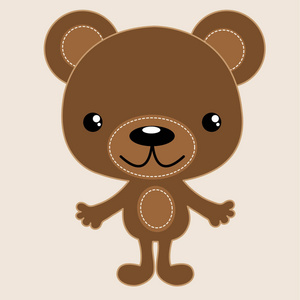 可爱棕色的熊