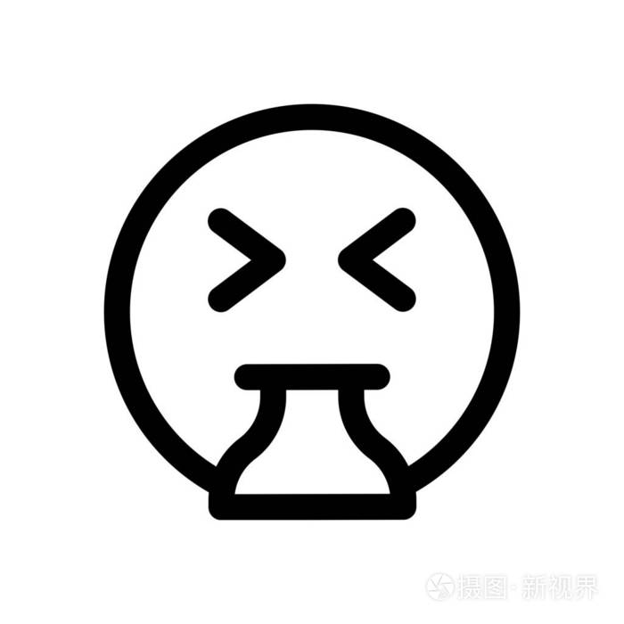 呕吐物笑脸图标插画-正版商用图片0co6ty-摄图新视界