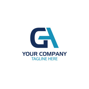 创意字母 g 和标志设计 插画