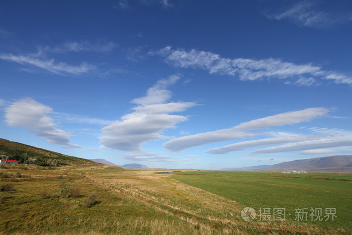 在冰岛高地的云的形成