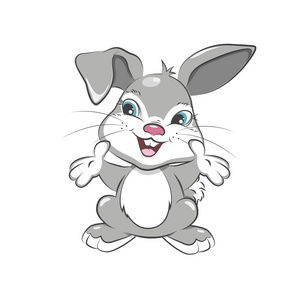 小老鼠在树桩孔 布尔芬奇和山雀小兔子卡通孤立在白色背景上的兔小