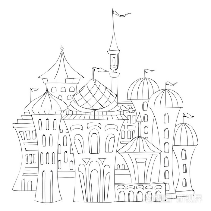 卡通古城堡