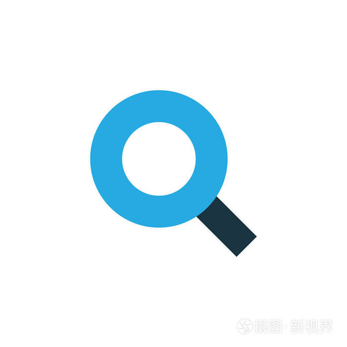 搜索彩色的图标符号.保费质量孤立放大镜元素的时尚风格