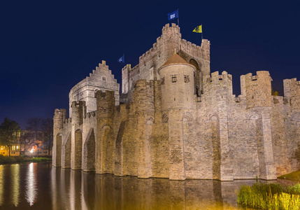 比利时根特的格拉文斯汀城堡