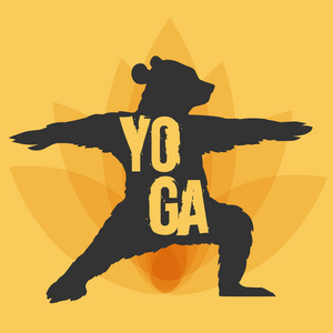 熊瑜伽莲花图片