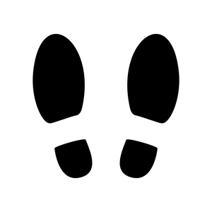 鞋印或足迹图标照片