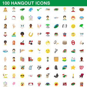 100 hangout 图标设置 卡通风格
