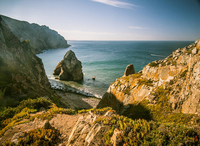 在葡萄牙 Cabo da Roca 上一道亮丽的风景