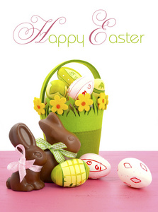 与小兔子巧克力复活节彩蛋