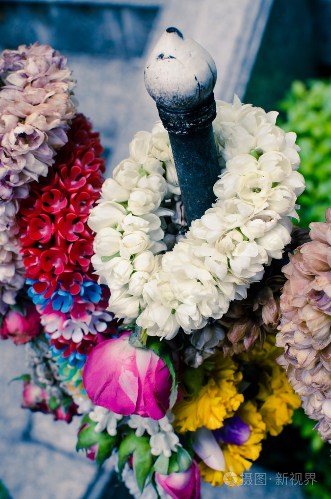 泰国花环的特写