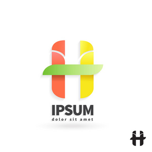 字母 h logo 图标设计模板元素照片