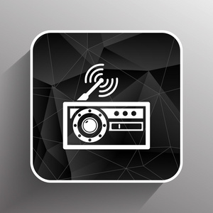 fm图标无线电台图标矢量符号 fm 天线照片