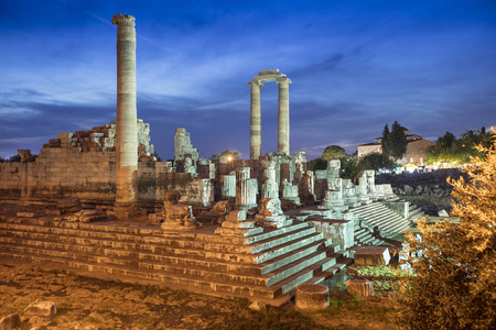 螺古董市，艾登，土耳其阿波罗神庙的视图