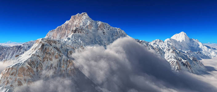 山顶上的雪