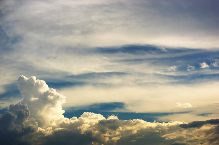 水平高的高空 cloudscape 背景