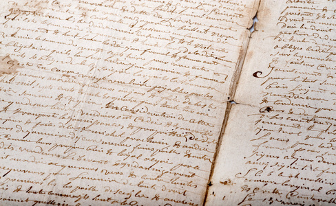 古法语文档照片